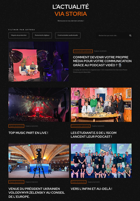 Le blog Viastoria et les différents live